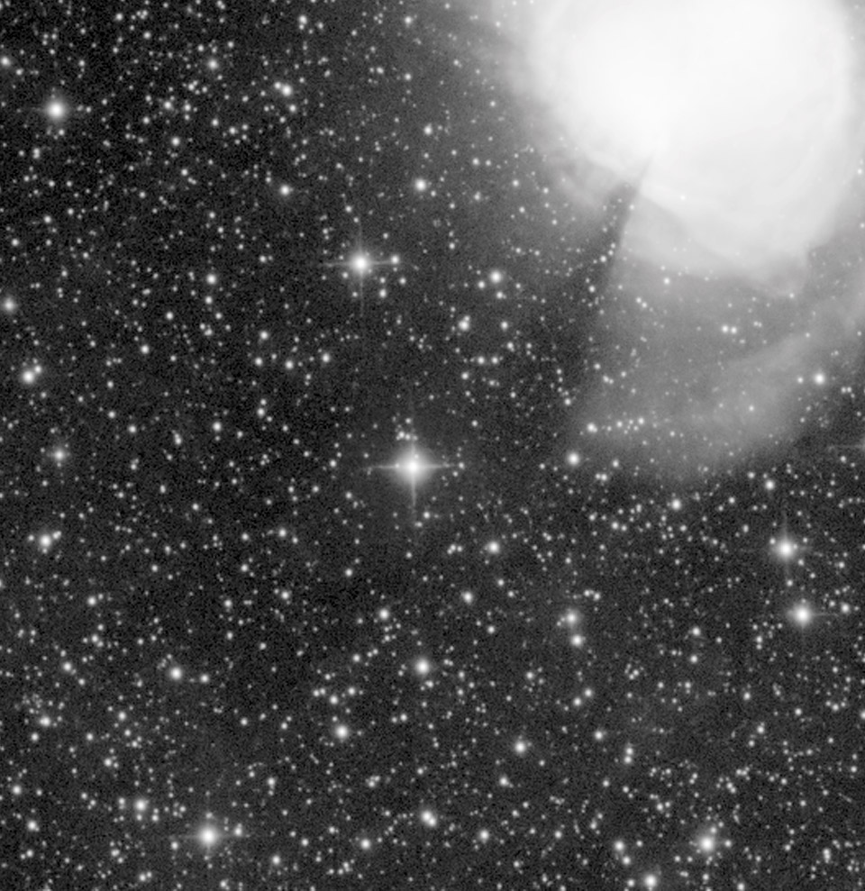 Star with its bright halo reduced and toned down